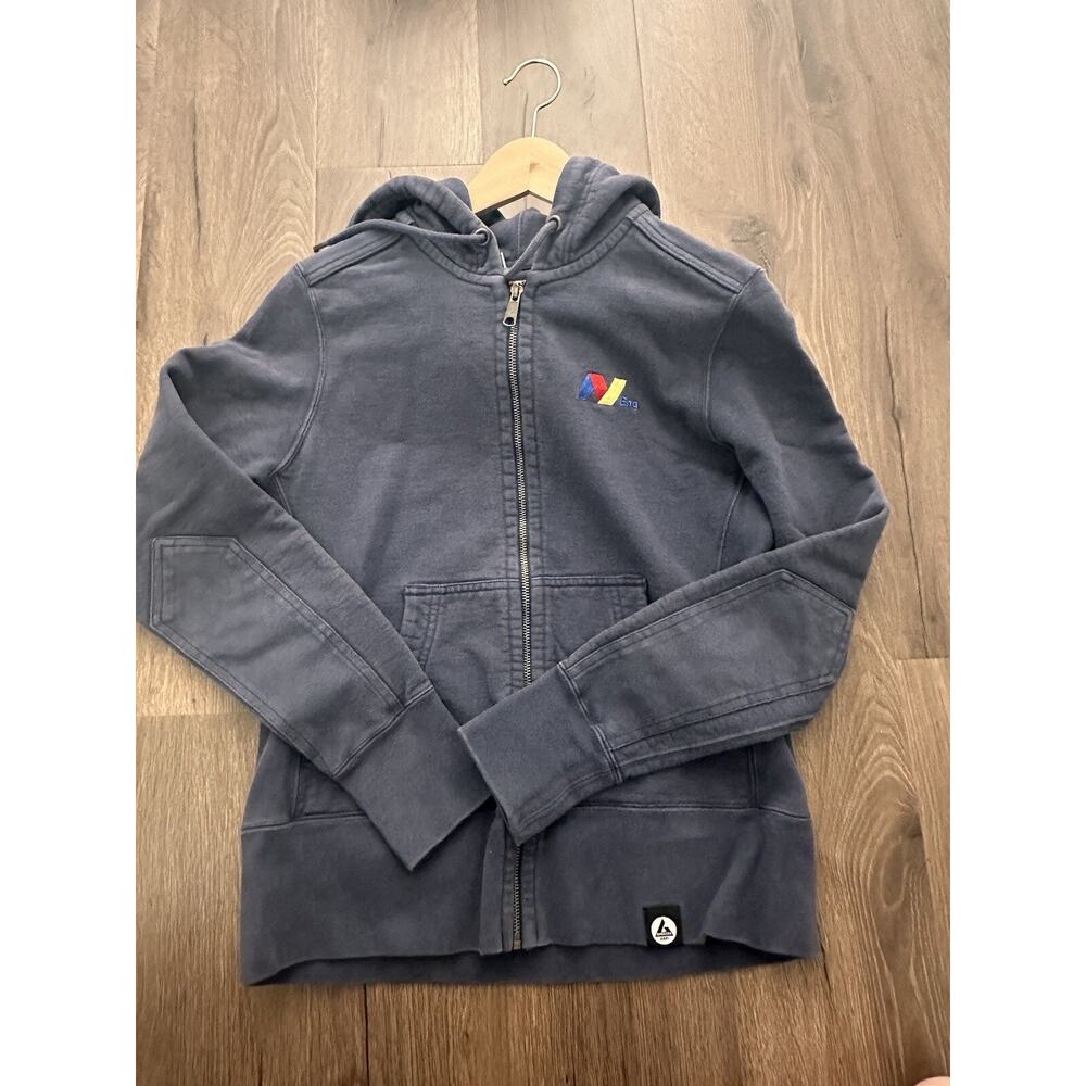 American Giant Classic Full Zip Hoodie Sweatshirt Women's Size M Navy Made USA